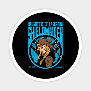 Daughters of Lagertha Viking Warrior Shield Maiden Magnet